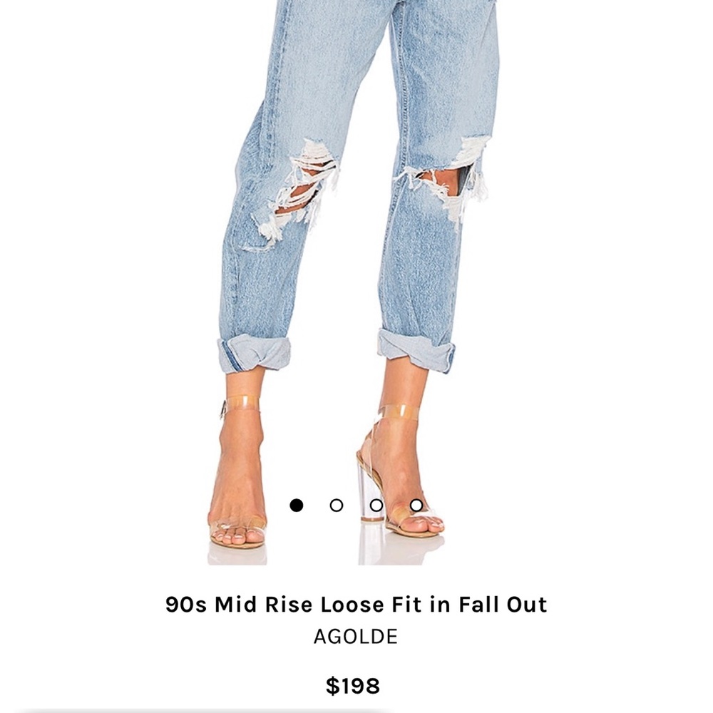 Agolde 90s mid rise loose fit jeans. Color fall out
